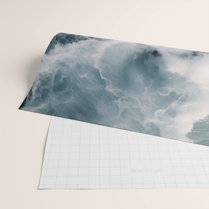 Wild Waves crashing on the tropical Coast - Landscape Photography Wrapping Paper Gallery Image 2