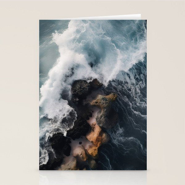 Wild Waves crashing on the tropical Coast - Landscape Photography Stationery Card Gallery Image 2