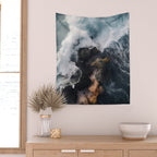 Wild Waves crashing on the tropical Coast - Landscape Photography Wall Tapestry Gallery Image 2