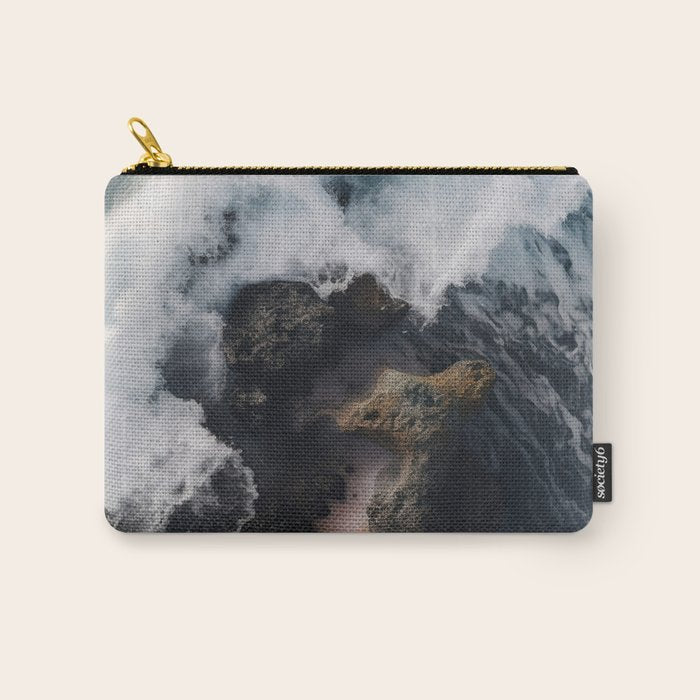 Wild Waves crashing on the tropical Coast - Landscape Photography Carry All Pouch Gallery Image 1