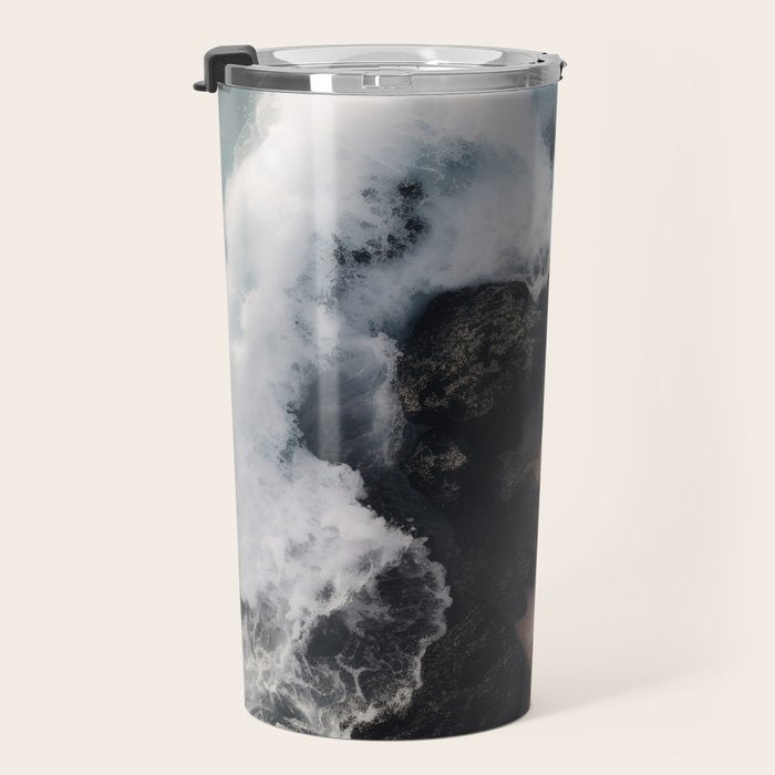 Wild Waves crashing on the tropical Coast - Landscape Photography Travel Mug Gallery Image 3