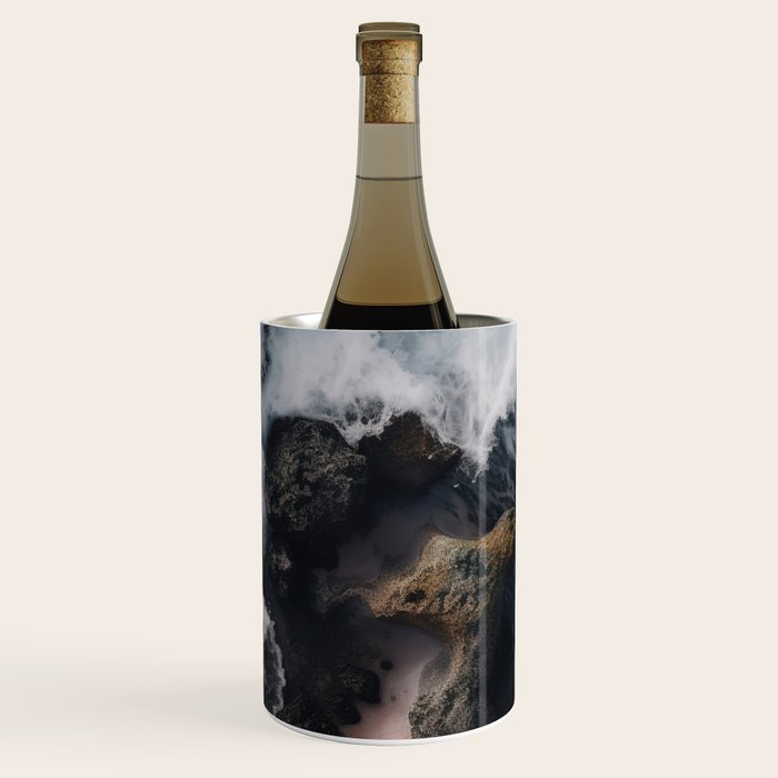 Wild Waves crashing on the tropical Coast - Landscape Photography Wine Chiller Gallery Image 1