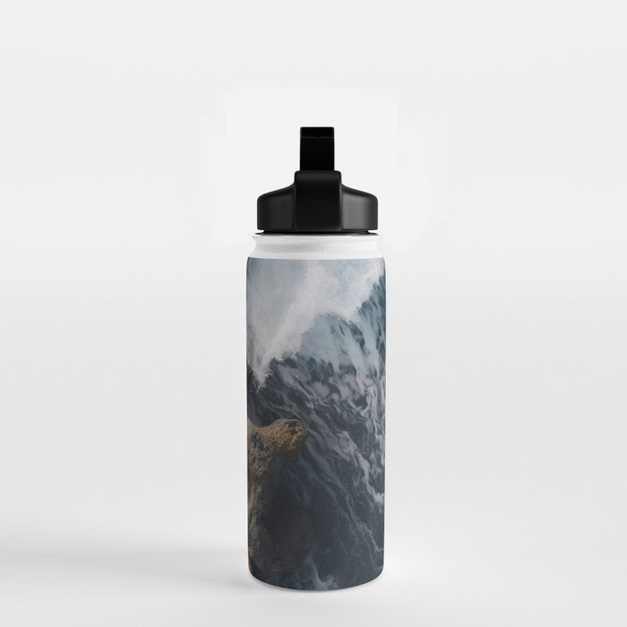 Wild Waves crashing on the tropical Coast - Landscape Photography Water Bottle Gallery Image 2