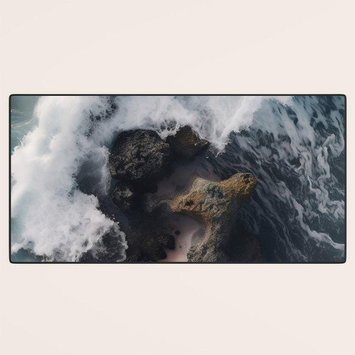 Wild Waves crashing on the tropical Coast - Landscape Photography Desk Mat Gallery Image 3