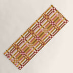 Woven Checks and Stripes - Harvest Gold Yoga Mat Gallery Image 1