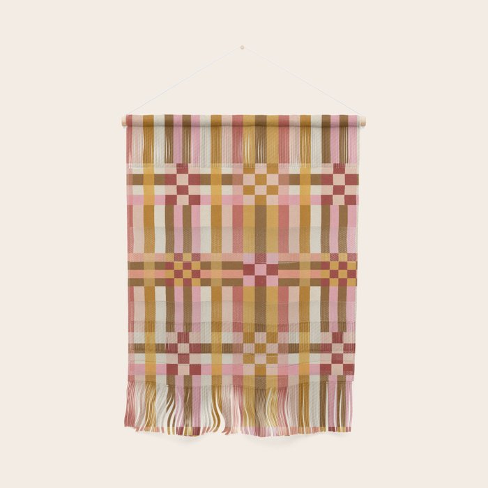 Woven Checks and Stripes - Harvest Gold Wall Hanging Gallery Image 1