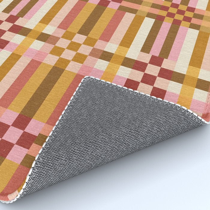 Woven Checks and Stripes - Harvest Gold Rug Gallery Image 4