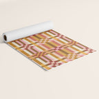 Woven Checks and Stripes - Harvest Gold Yoga Mat Gallery Image 2