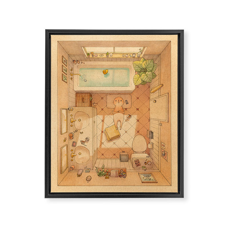 Afternoon Bath  Framed Canvas Print Gallery Image 6