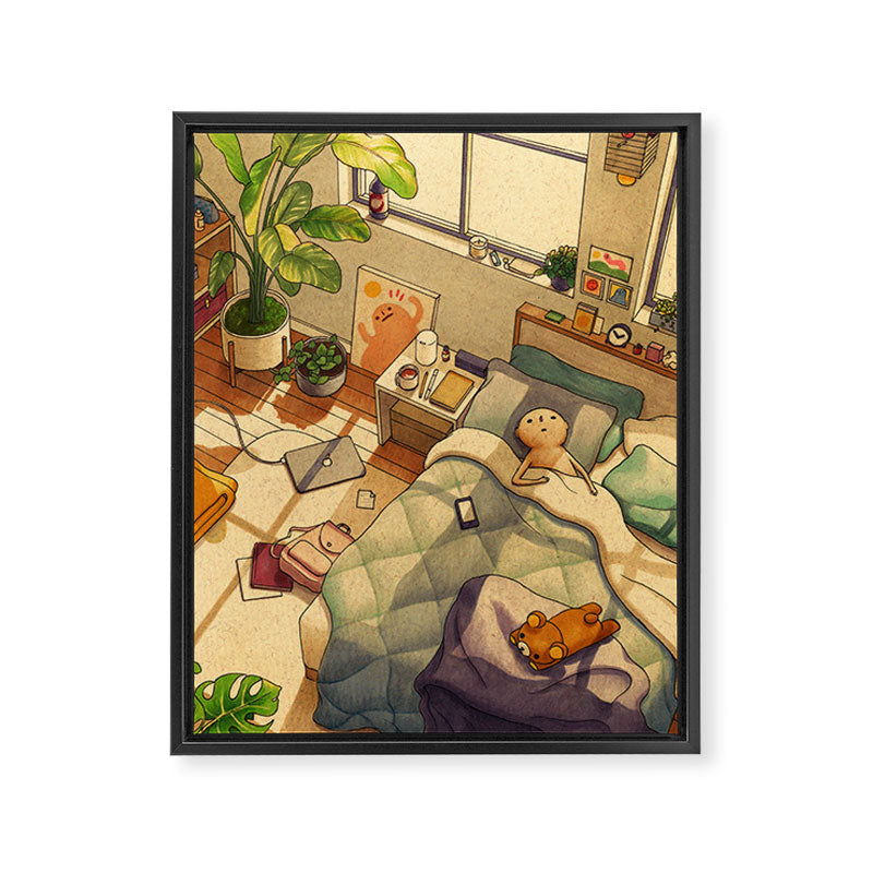 Afternoon Nap Framed Canvas Print Gallery Image 3