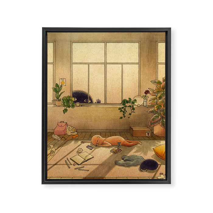 Afternoon Slump Framed Canvas Print Gallery Image 1