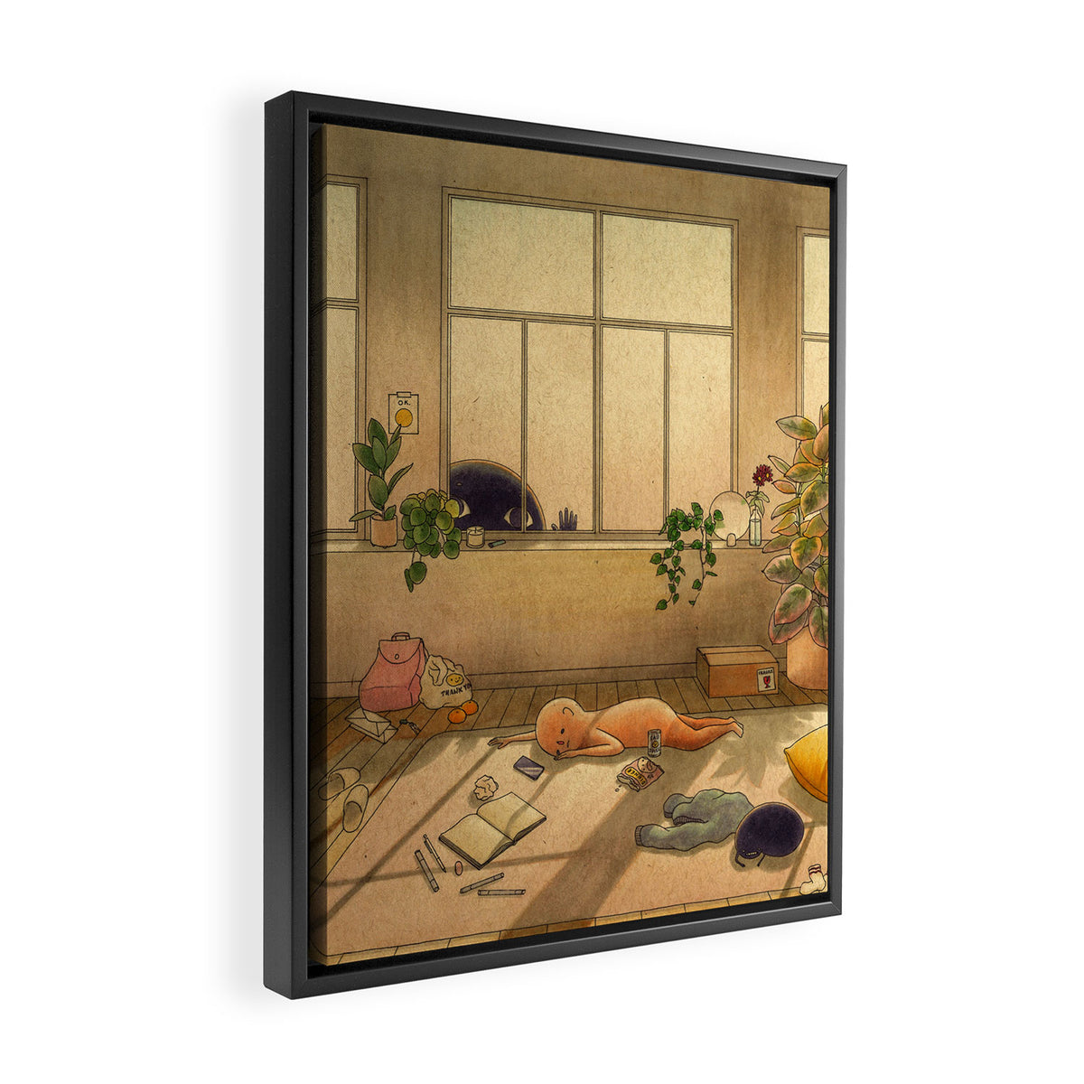 Afternoon Slump Framed Canvas Print Gallery Image 2