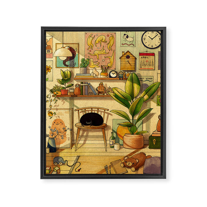 Afternoon Sun Framed Canvas Print Gallery Image 1