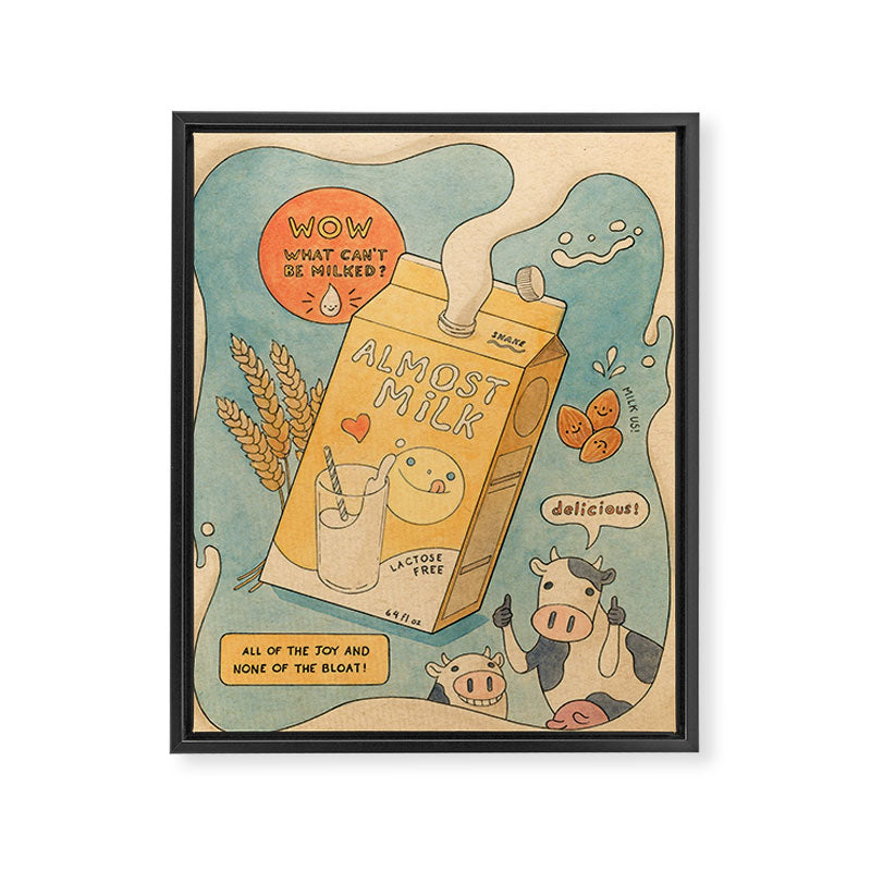 Almost Milk Framed Canvas Print Gallery Image 6