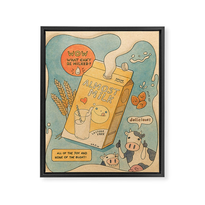 Almost Milk Framed Canvas Print Gallery Image 1