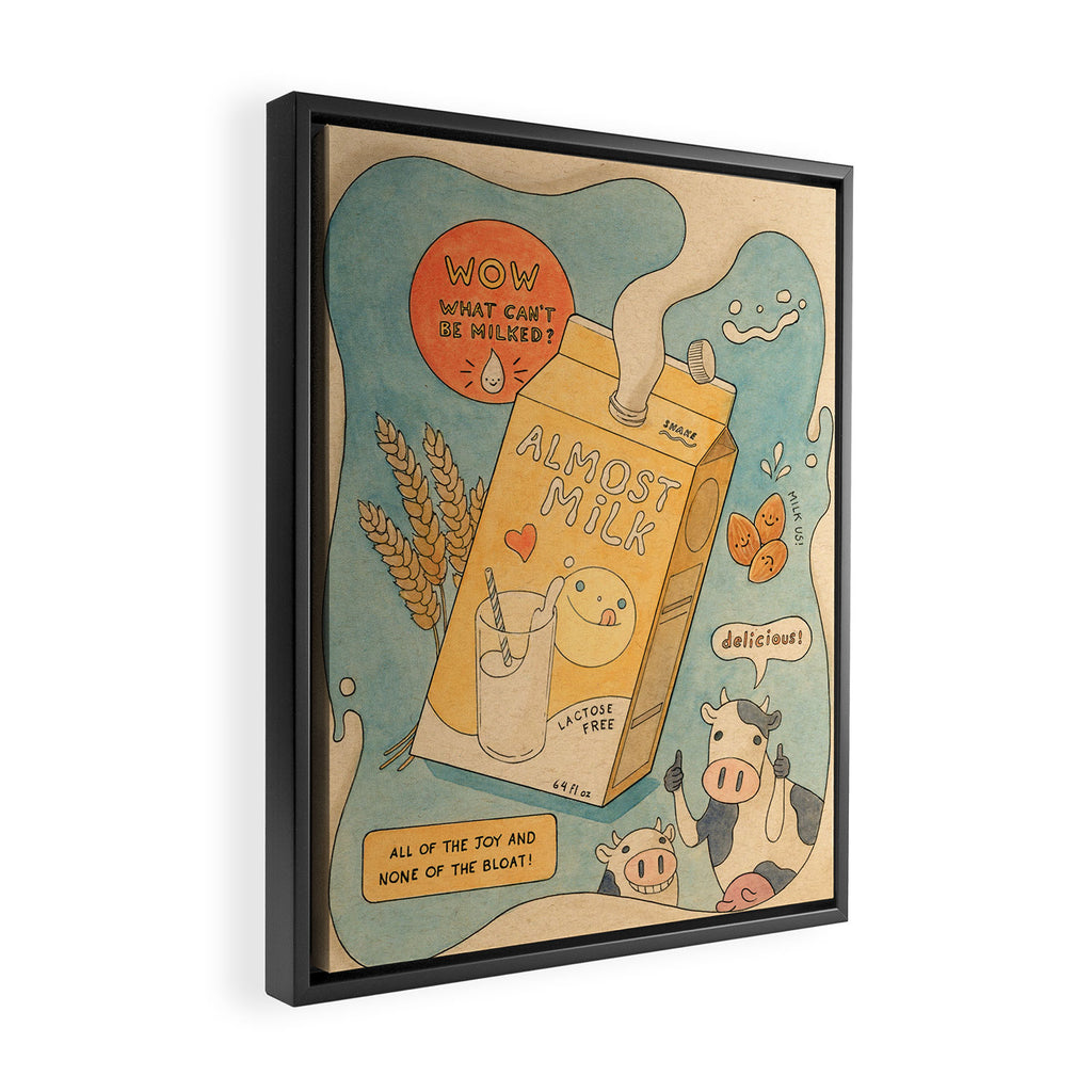 Almost Milk Framed Canvas Print Gallery Image 2