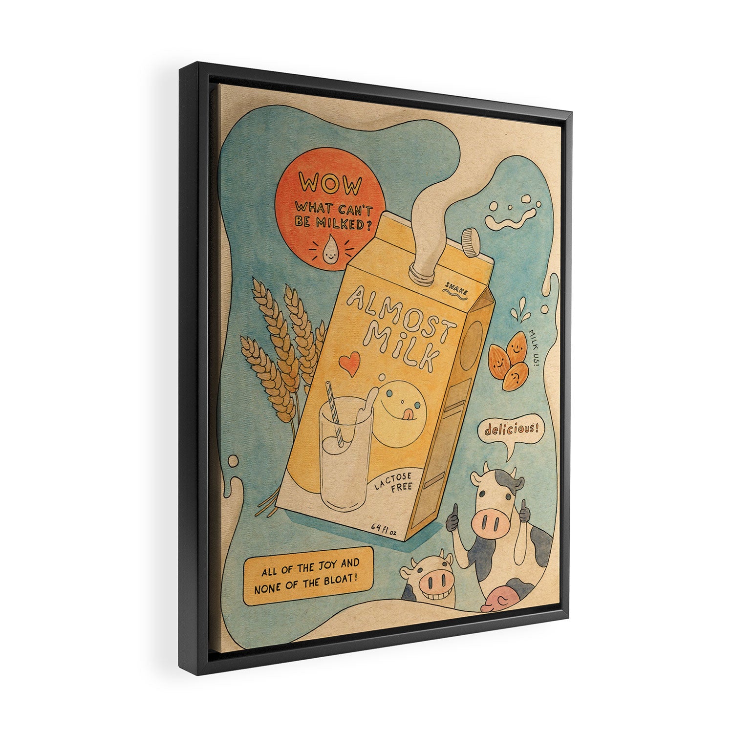 Almost Milk Framed Canvas Print Gallery Image 2