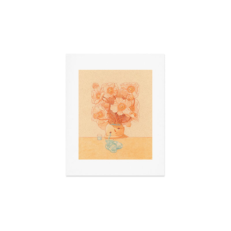 Anemone in Orange Art Print Gallery Image 1
