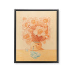 Anemone in Orange Framed Canvas Print Gallery Image 6