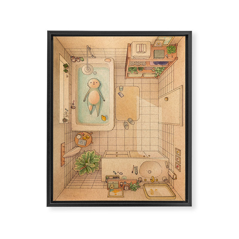 Another Bath Framed Canvas Print Gallery Image 6