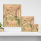 Bath in Green Canvas Print Gallery Image 3