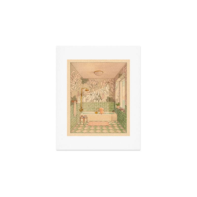 Bath in Green Art Print Gallery Image 1