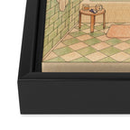 Bath in Green Framed Canvas Print Gallery Image 3