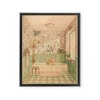 Bath in Green Framed Canvas Print Gallery Image 6