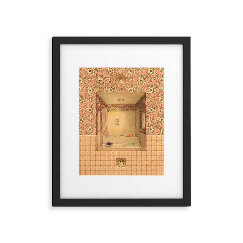 Bath in Pink Framed Art Print Gallery Image 5