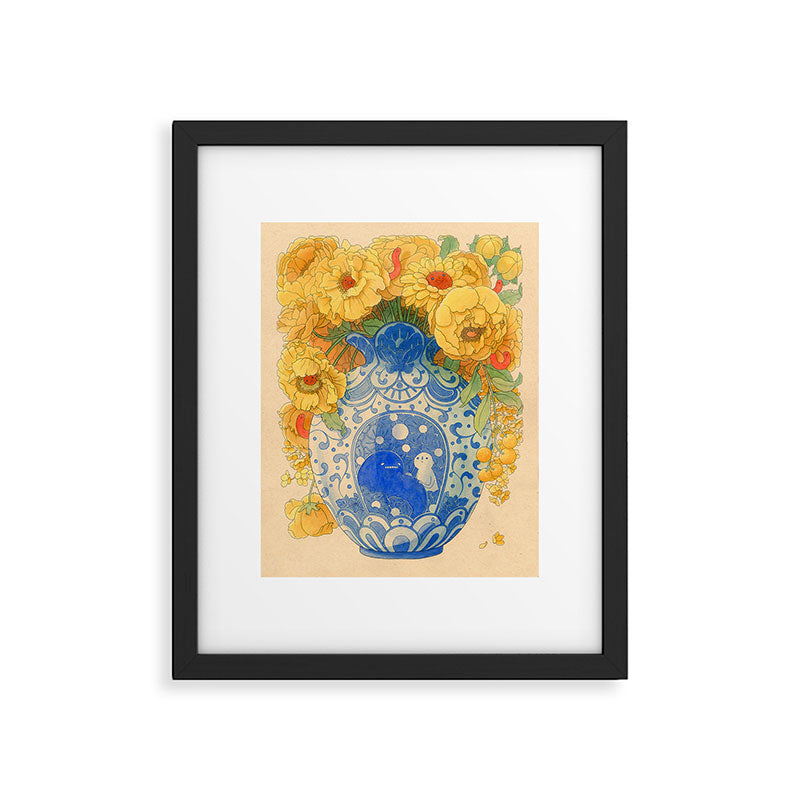 Bloom in Yellow Framed Art Print Gallery Image 4