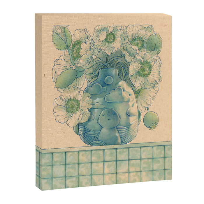 Blue Bud Vase Canvas Print Gallery Image 1