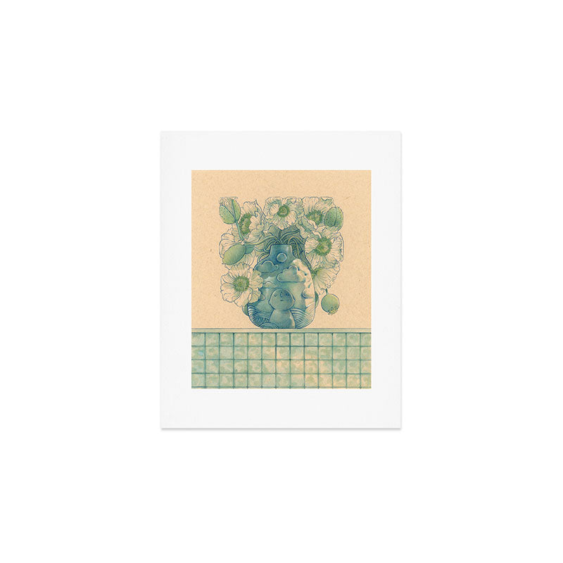 Blue Bud Vase Art Print Gallery Image 1