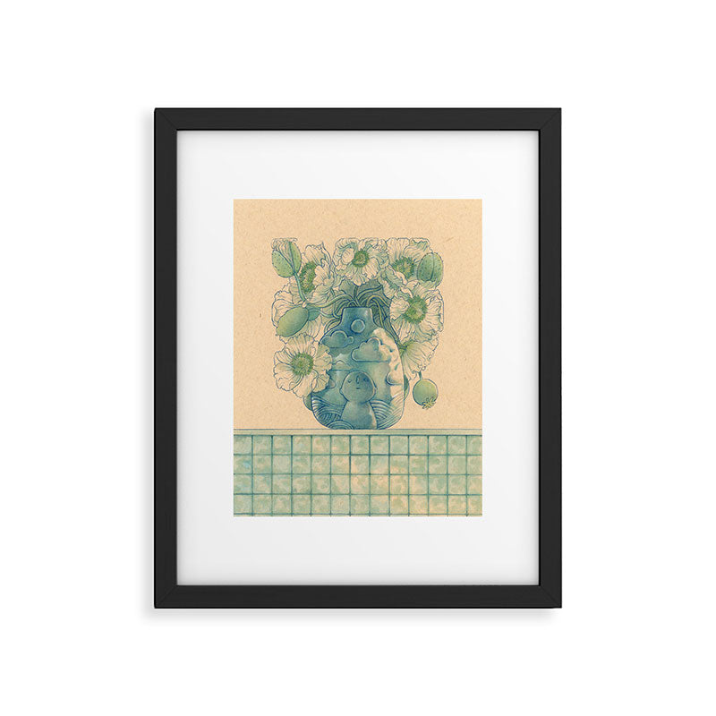 Blue Bud Vase Framed Art Print Gallery Image 5