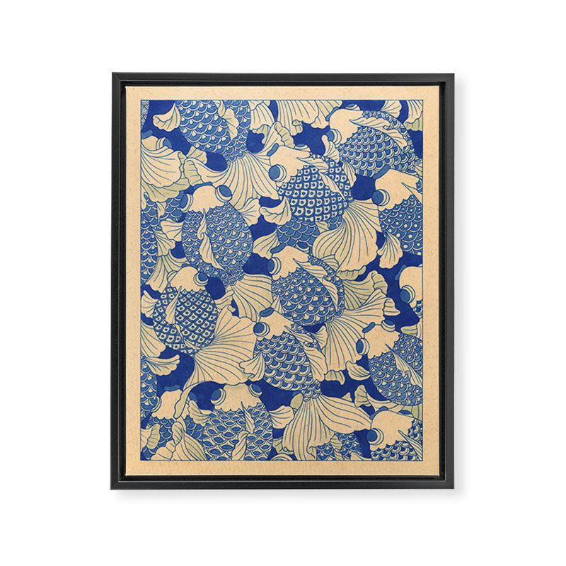 Blue Fish Framed Canvas Print Gallery Image 6
