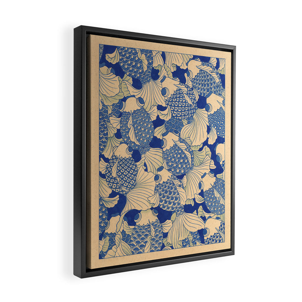 Blue Fish Framed Canvas Print Gallery Image 2