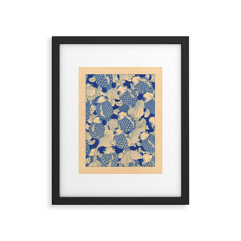 Blue Fish Framed Art Print Gallery Image 4