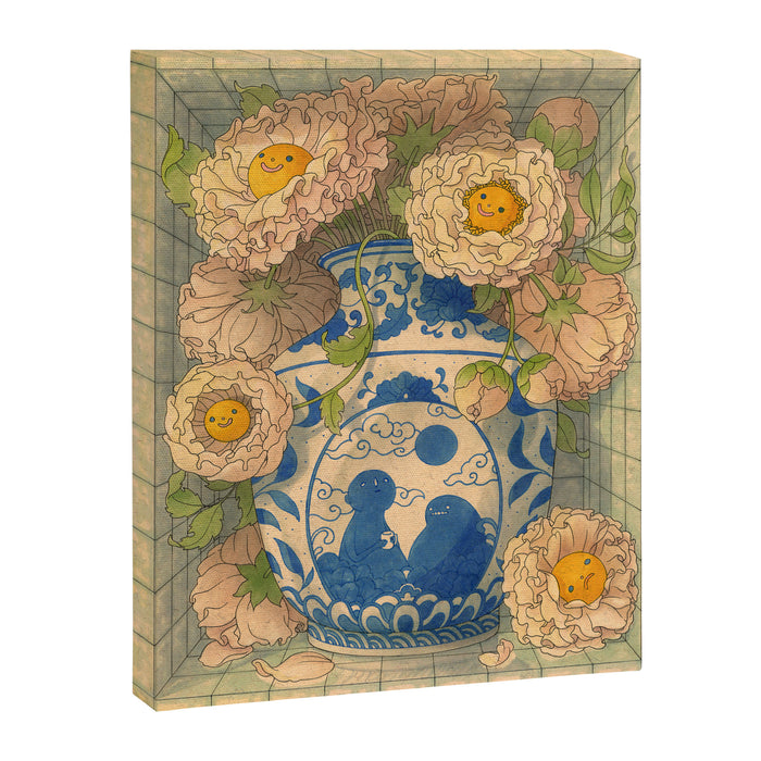 Blue Porcelain Vase Canvas Print Gallery Image 1