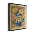 Blue Porcelain Vase Framed Canvas Print Gallery Image 2