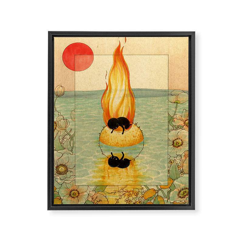 Burning Framed Canvas Print Gallery Image 6