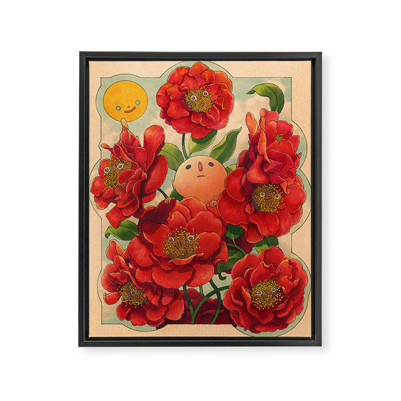 Camellias Framed Canvas Print Gallery Image 6