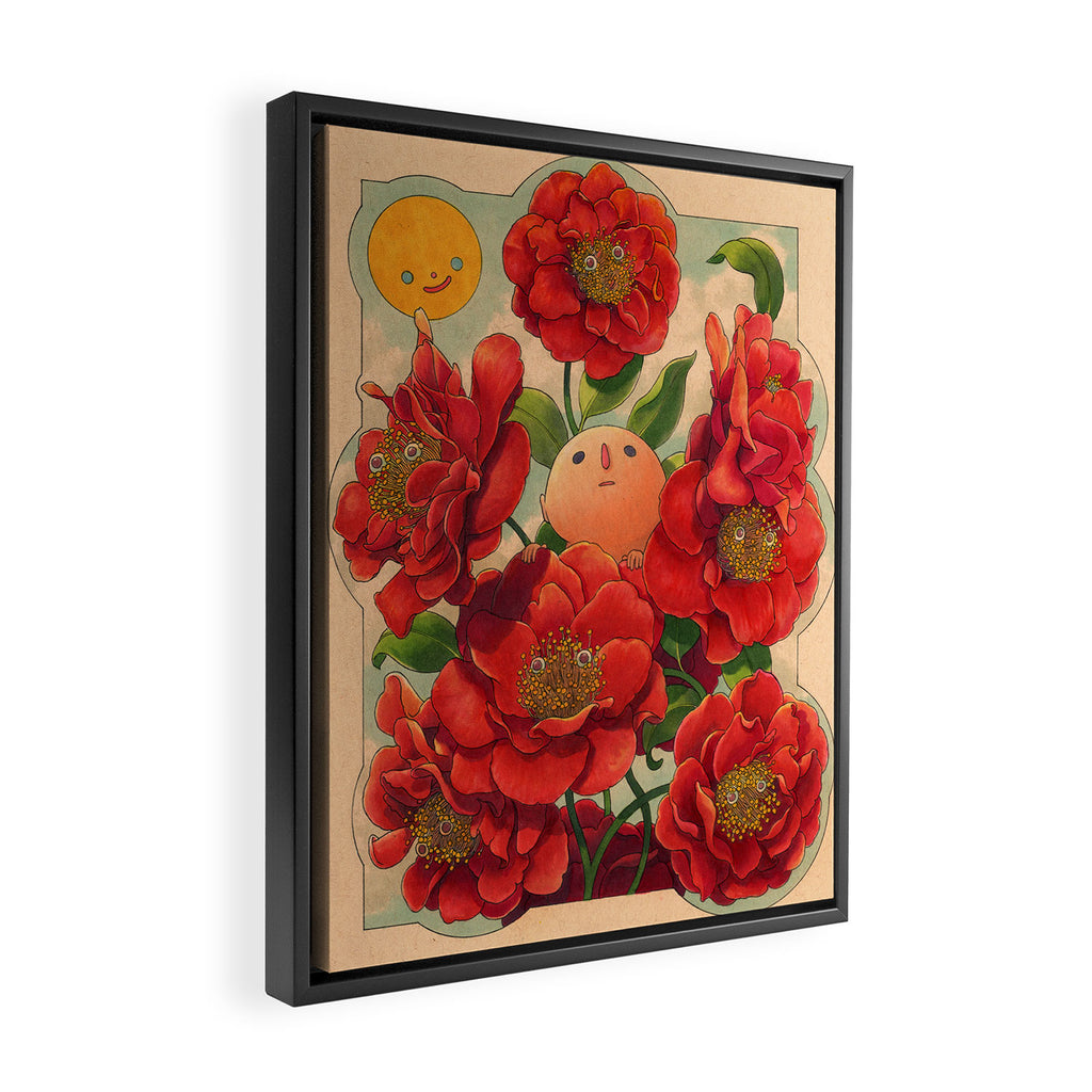 Camellias Framed Canvas Print Gallery Image 2