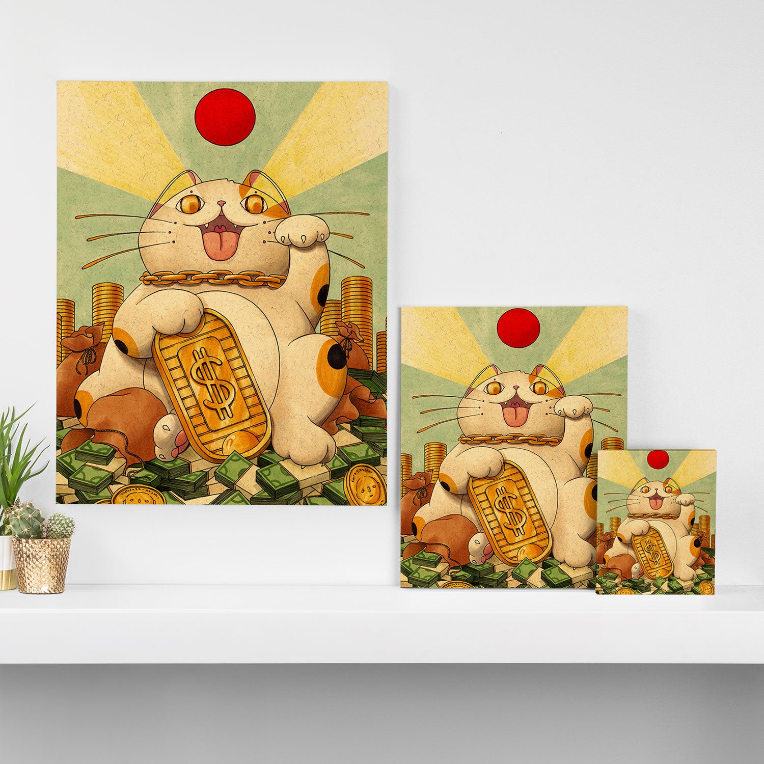 Cash Money Canvas Print Gallery Image 3