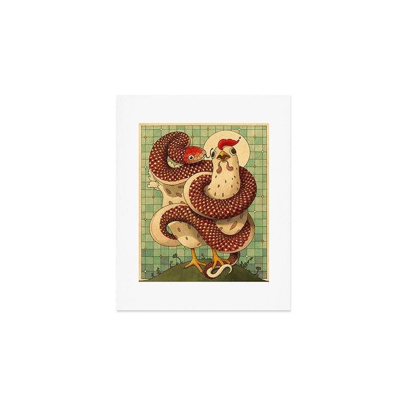 Chicken and the Snake Art Print Gallery Image 1