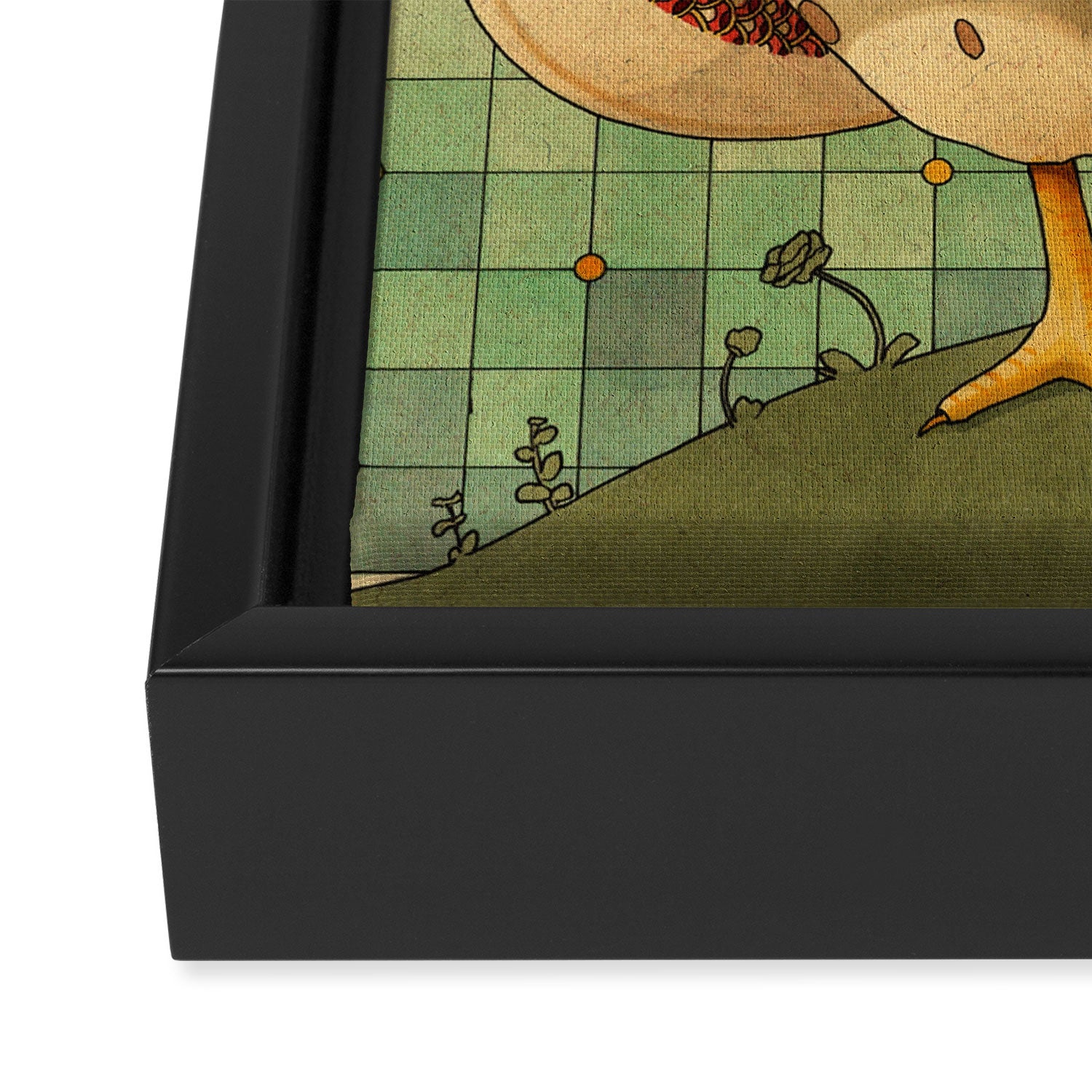 Chicken and the Snake Framed Canvas Print Gallery Image 3