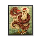 Chicken and the Snake Framed Canvas Print Gallery Image 6