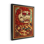 Chinese Lion Framed Canvas Print Gallery Image 2