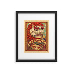 Chinese Lion Framed Art Print Gallery Image 4
