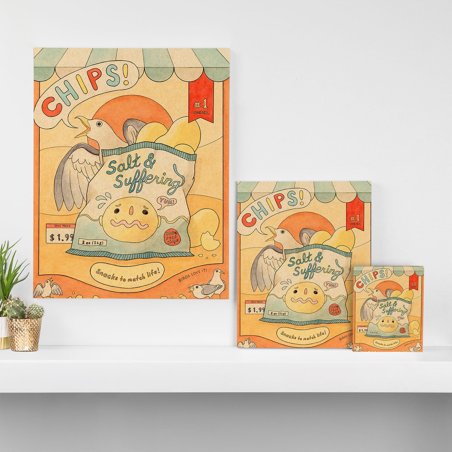 Chips Canvas Print Gallery Image 3