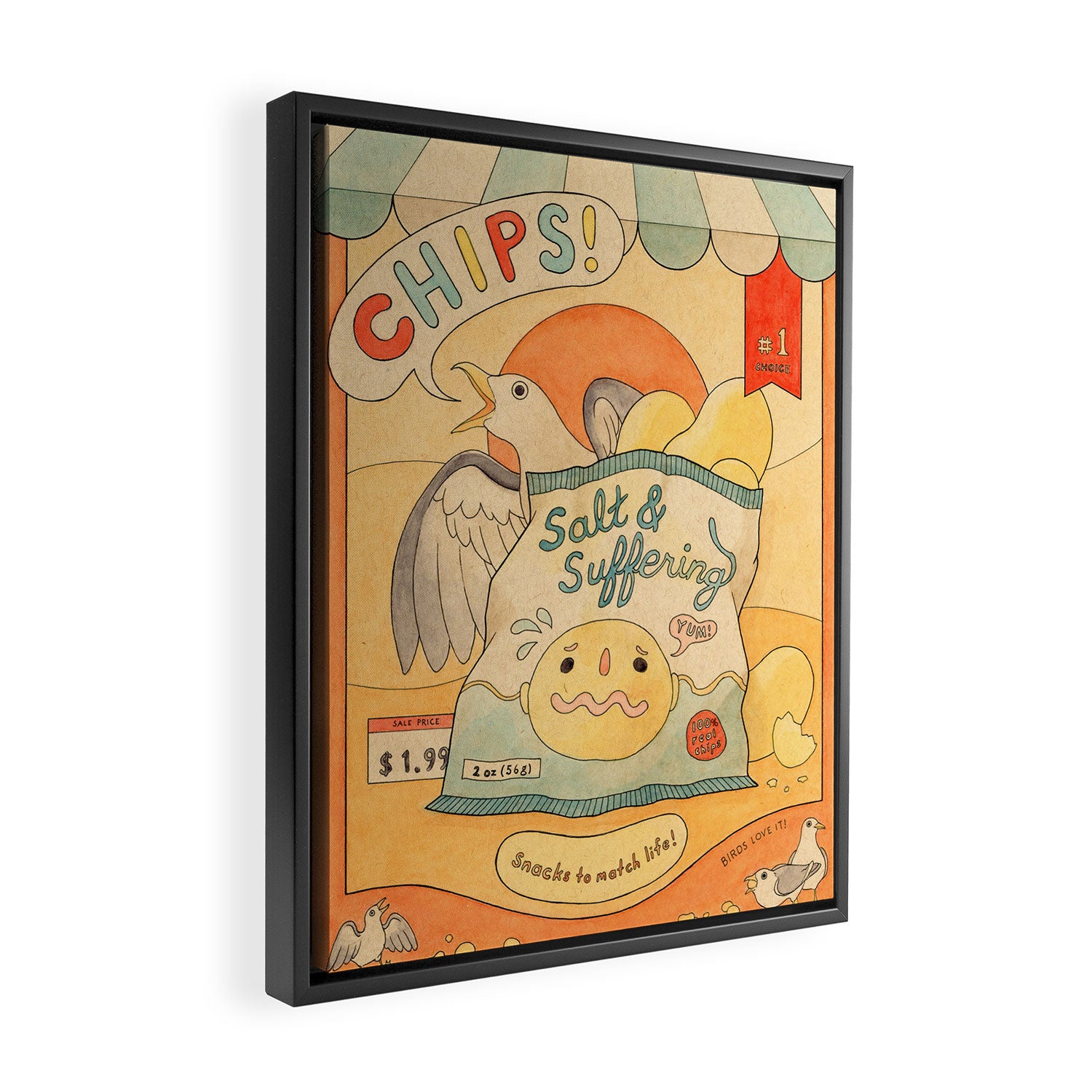 Chips Framed Canvas Print Gallery Image 2