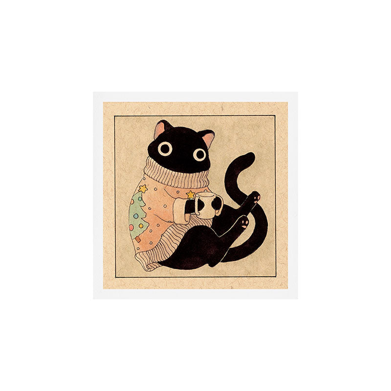 Christmas Cat 01 Art Print Gallery Image 1
